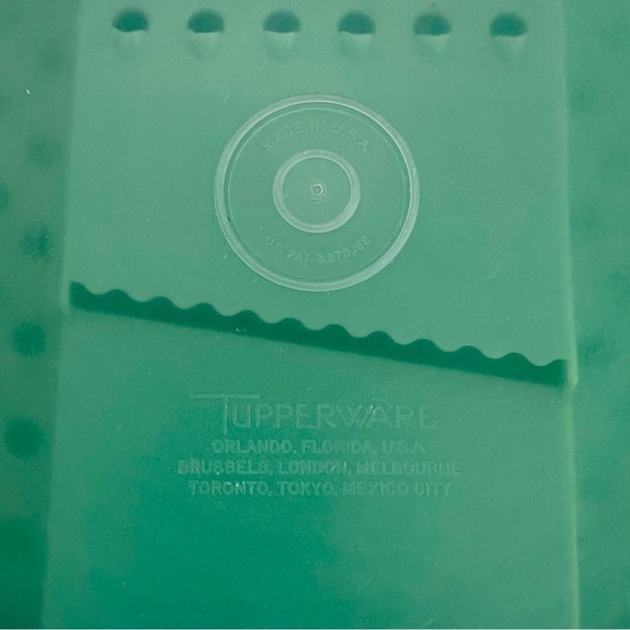 Tupperware Grater Bowl & Lid Vintage EUC Jadite Green 3 pc set‎ Made in USA - Picture 9 of 11